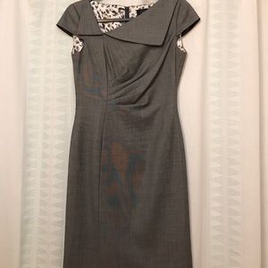 Classic Tahari Grey Dress Size 2